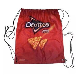 DORITOS Nacho Cheese Red Double String Drawstring 16” Bag Fun Good Condition